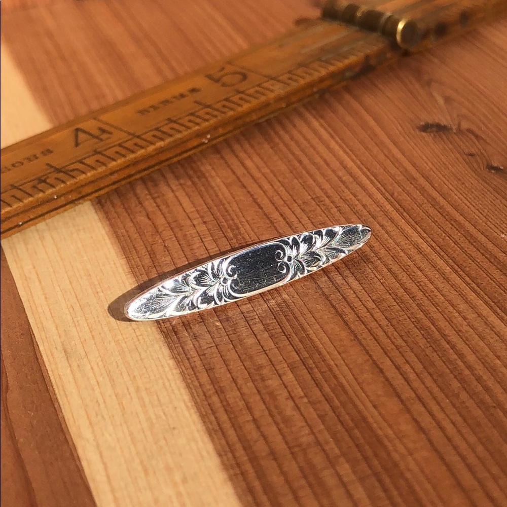 Petite Vintage Sterling Brooch with floral design